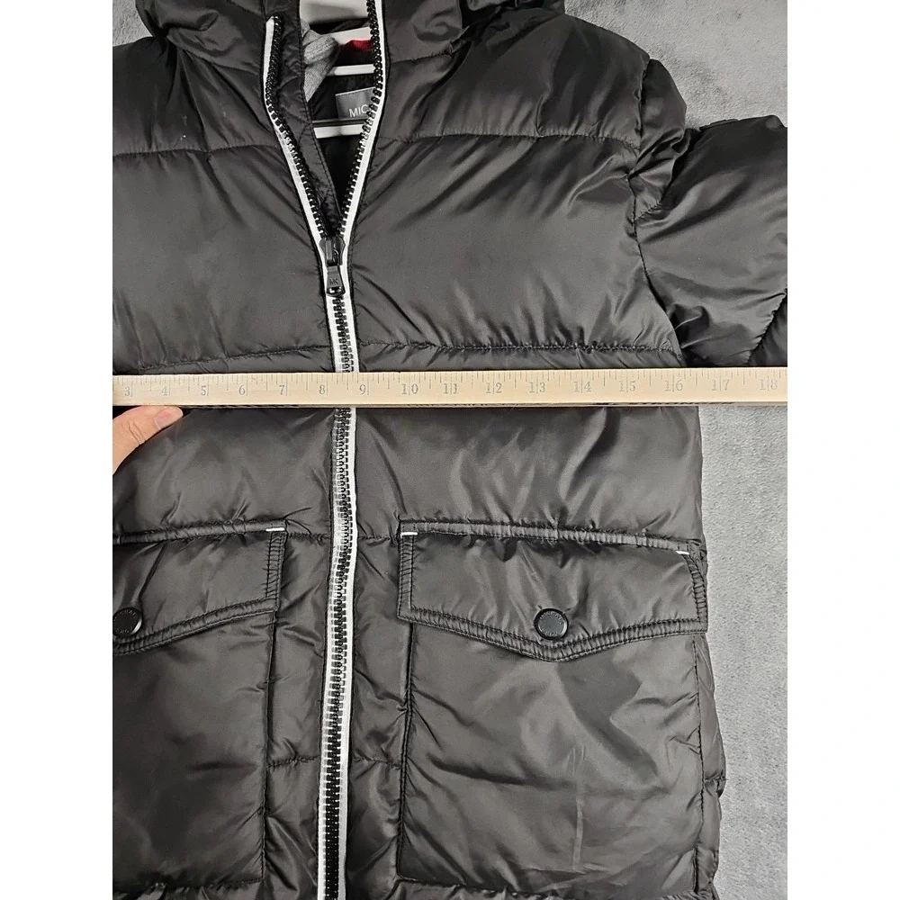 Michael Kors Girls Down Jacket Black‎ Puffer Coat 8 Hooded Full-Zip Lightweight